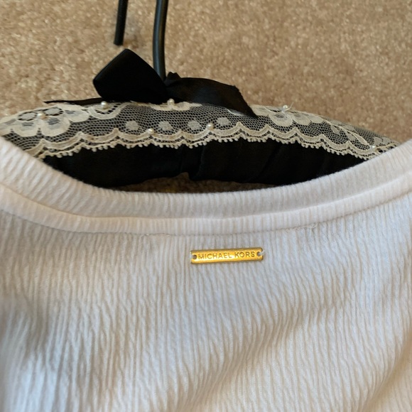 MICHAEL MICHAEL KORS LADIES WHITE BLOUSE LARGE NWT - Picture 13 of 16